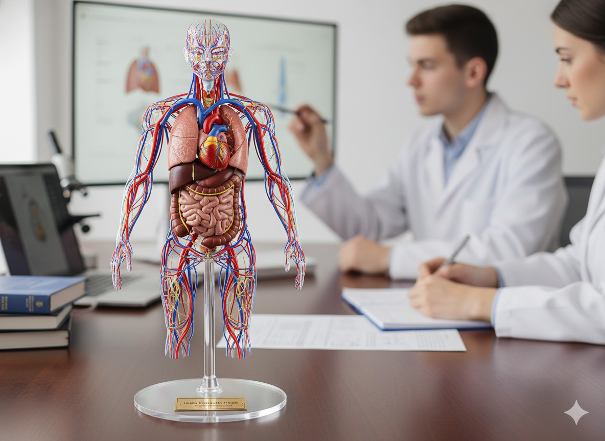 Educational anatomical model for medical training